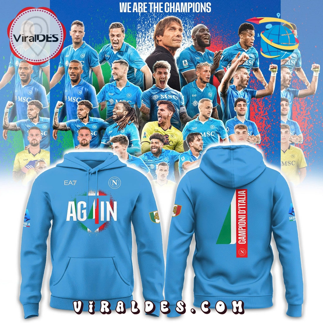 SSC Napoli Campioni d’Italia Limited Hoodie, Long Pants