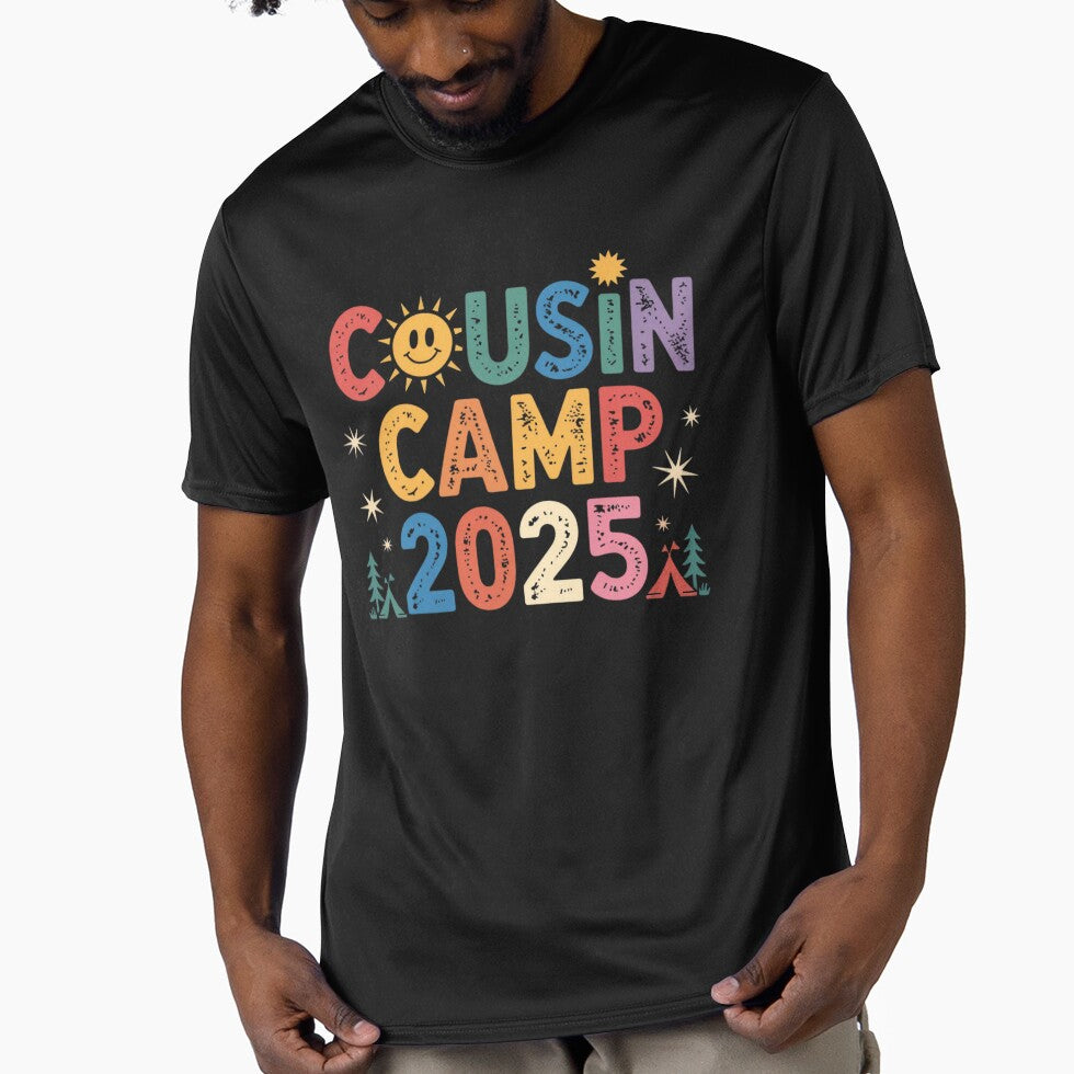 Cousin Camp 2025 Camping Campfire Summer Vacation Family by Dabbing Turtle Designs
