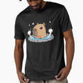The Zen Master: Peaceful Capybara Relaxing in a Hot Spring with Cherry Blossoms by bvdesignart