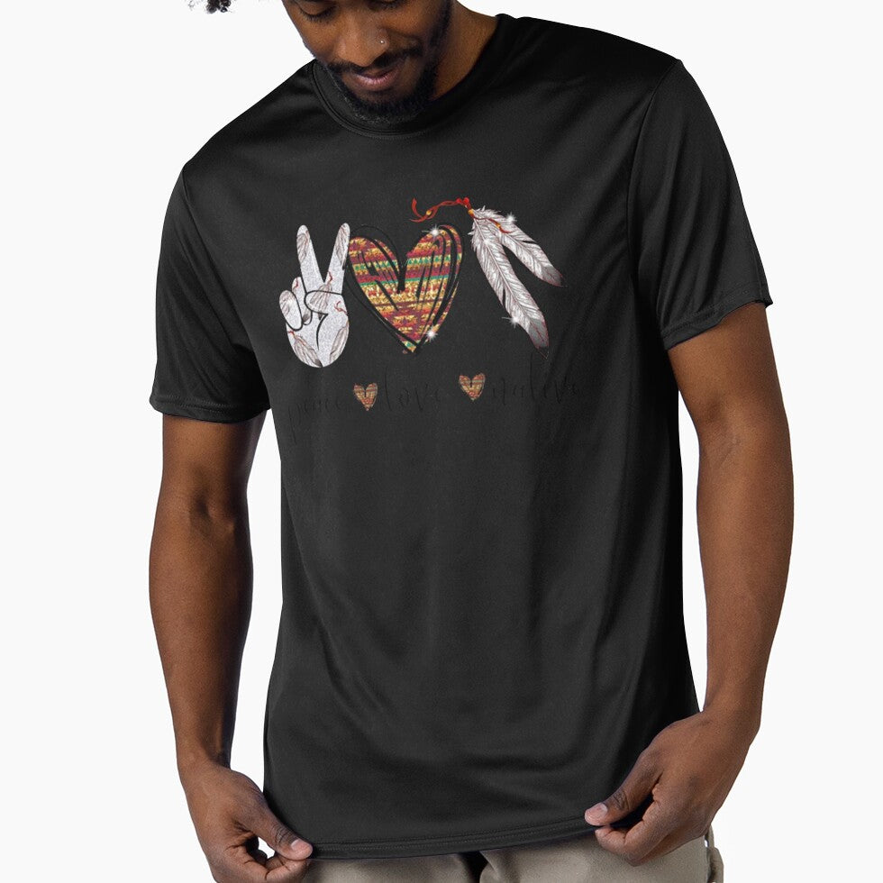 Peace Love Native American Hippie Heart Native by prwolf