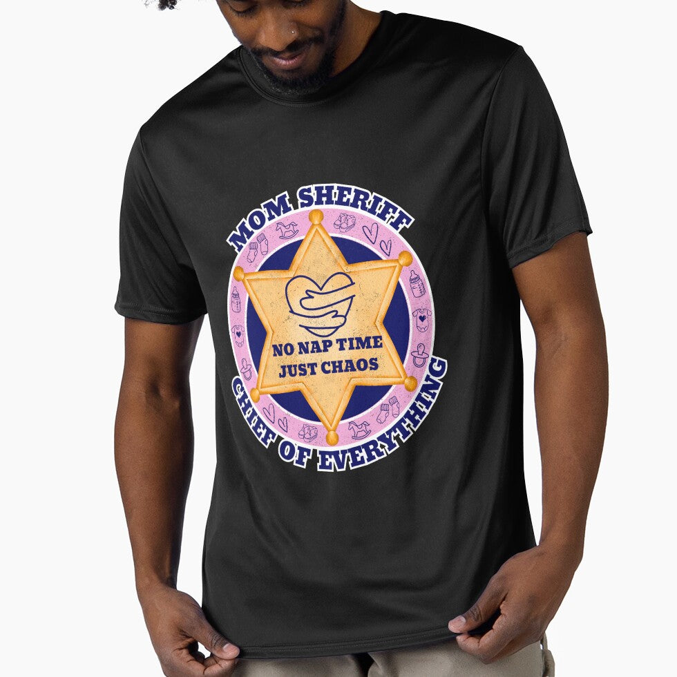Mom Sheriff Chief of Everything - No Nap Time Just Chaos - Funny Mom Gift by Printiza_Land