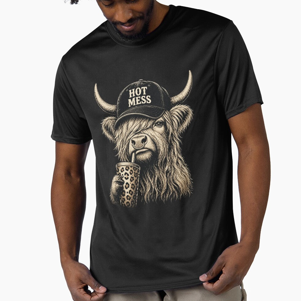 Sassy Highland Cow Hot Mess Iced Coffee Vintage by haitrieuic96