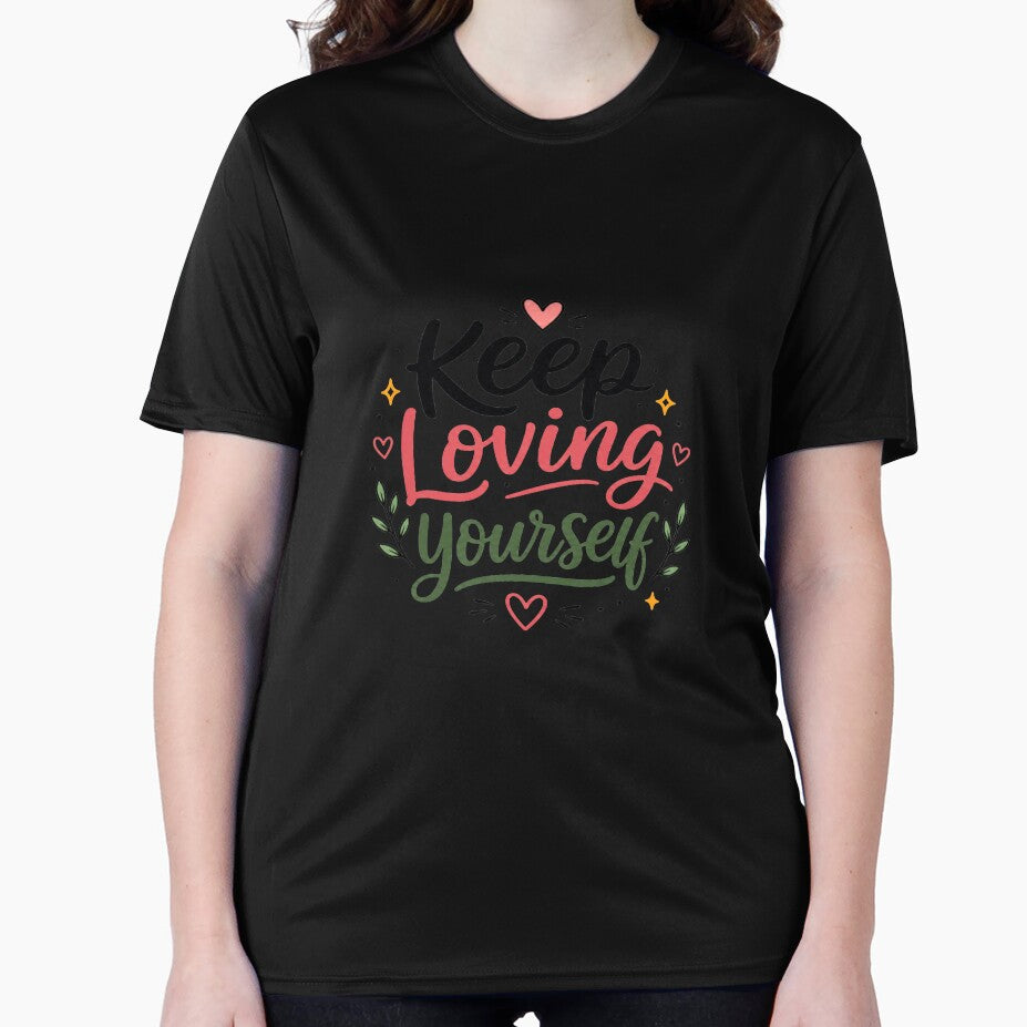 Keep Loving Yourself Typography | Self Love Motivational Quote | Positive Affirmation Design by Lovestickerco