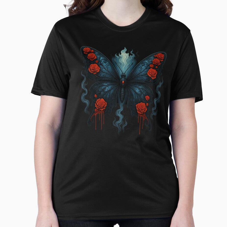 Inferno Moth Flame and Rose Design by CottonandQuill