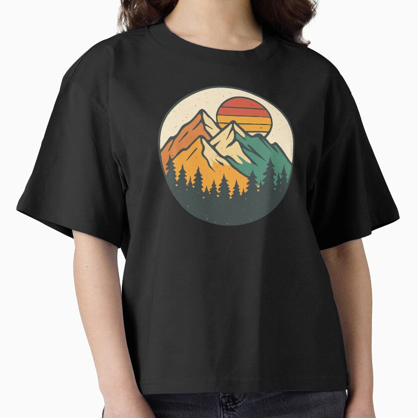 Retro Mountains with Trees by Colorsandpixels