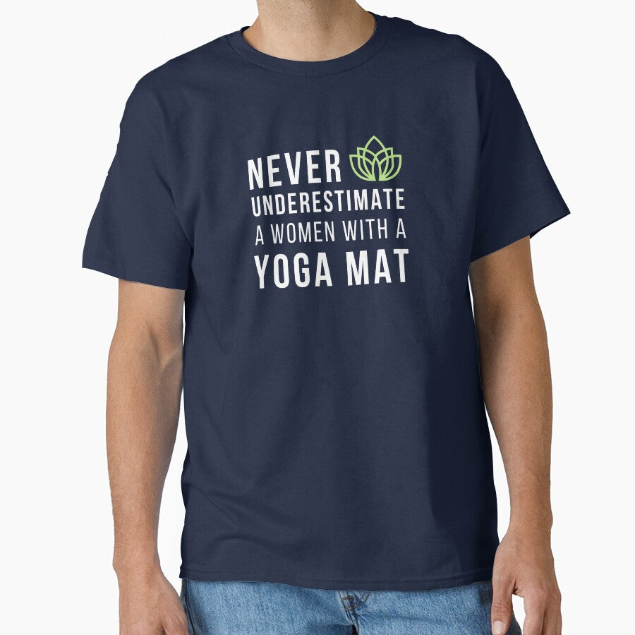 Never underestimate a woman with a yoga mat, Funny Yoga Quote by lagunaklein