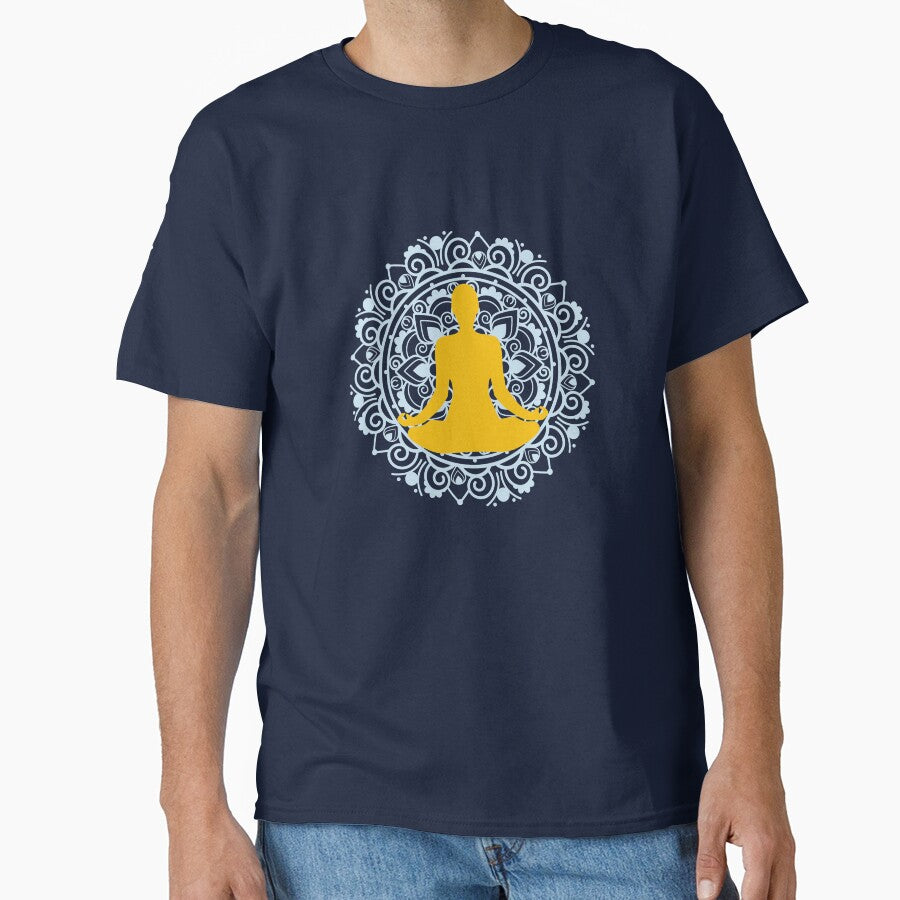 Yoga padmasana pose Mandala by Khushi Graphics
