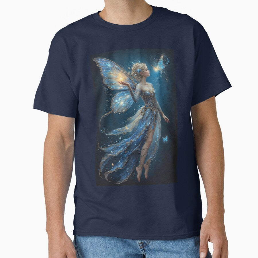 Opalite Fairy with Glowing Butterfly – Iridescent Fantasy Art by Ditstyle