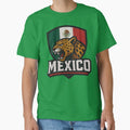 Mexico Jaguar Sports Logo T-Shirt – Mexican Flag Emblem | 2026 World Cup Fan by legendaryskins