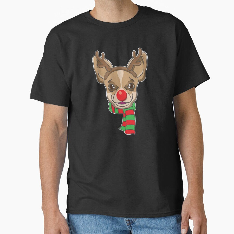 Funny Christmas Dog Xmas Reindeer Chihuahua Holiday Gift by haselshirt