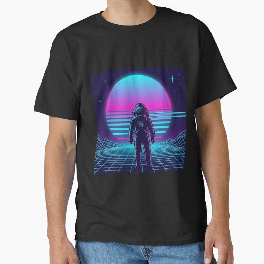 Retro Synthwave Astronaut in Outer Space by Articulated Vibes