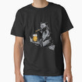 Banksy style Bear eating honey, by Ajax90