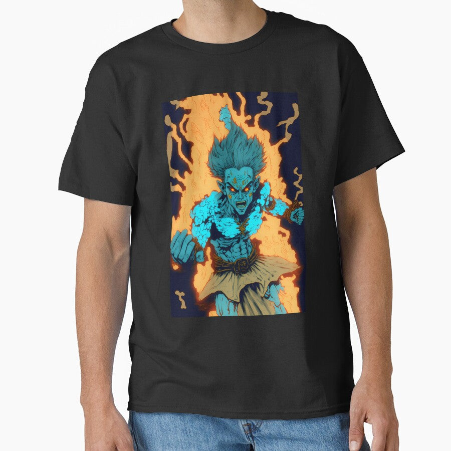 Anime Blue God Warrior Fighter by Bubblebuk