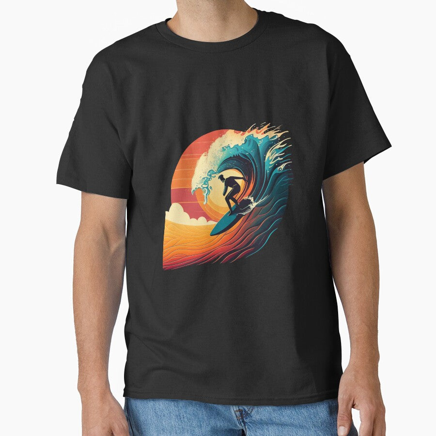 Surfing illustration by Printverse Studio
