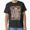 Elderly White Hippie Woman Funny Retro Gift For Peace Lovers by SkymarArt