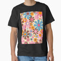 Groovy Retro 60s 70s Floral Pattern by kierkegaard