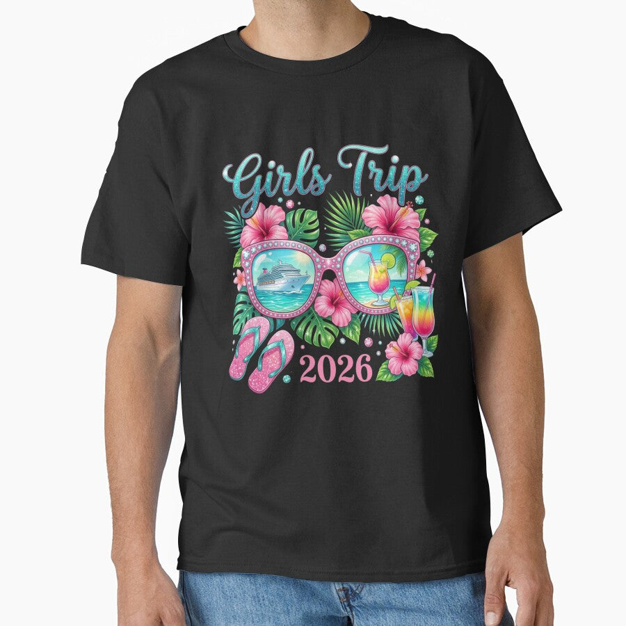 Girls Trip 2026 Cruise Shirt | Cruise Vacation Girls Trip Gift | Tropical Cruise Squad Tee | Summer Vacation Cruise Outfit | Beach Travel Shirt by storedreamcie