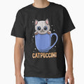 Catpuccino Funny Cat Coffee Lover women men by TexasMerch