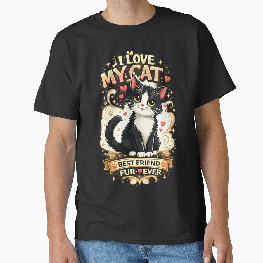 I Love My Cat – Cute Tuxedo Kitty Cat Lover by CatLovers Studio