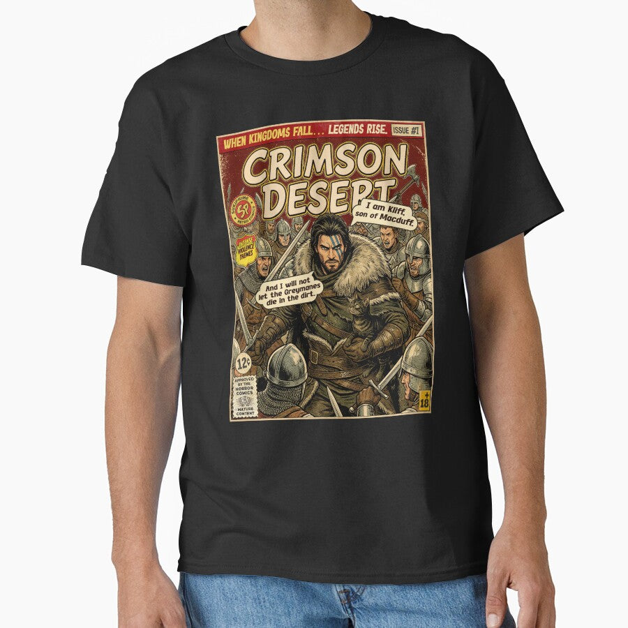 Crimson Desert Kliff Retro Vintage Comic Cover Art by Back2Collage