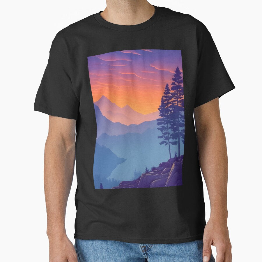 Discover the Elegance and Charm of Our Collection of Minimalist Matte Painting of Beautiful Mountain Landscape in the Bavarian Alps Prints by supeart