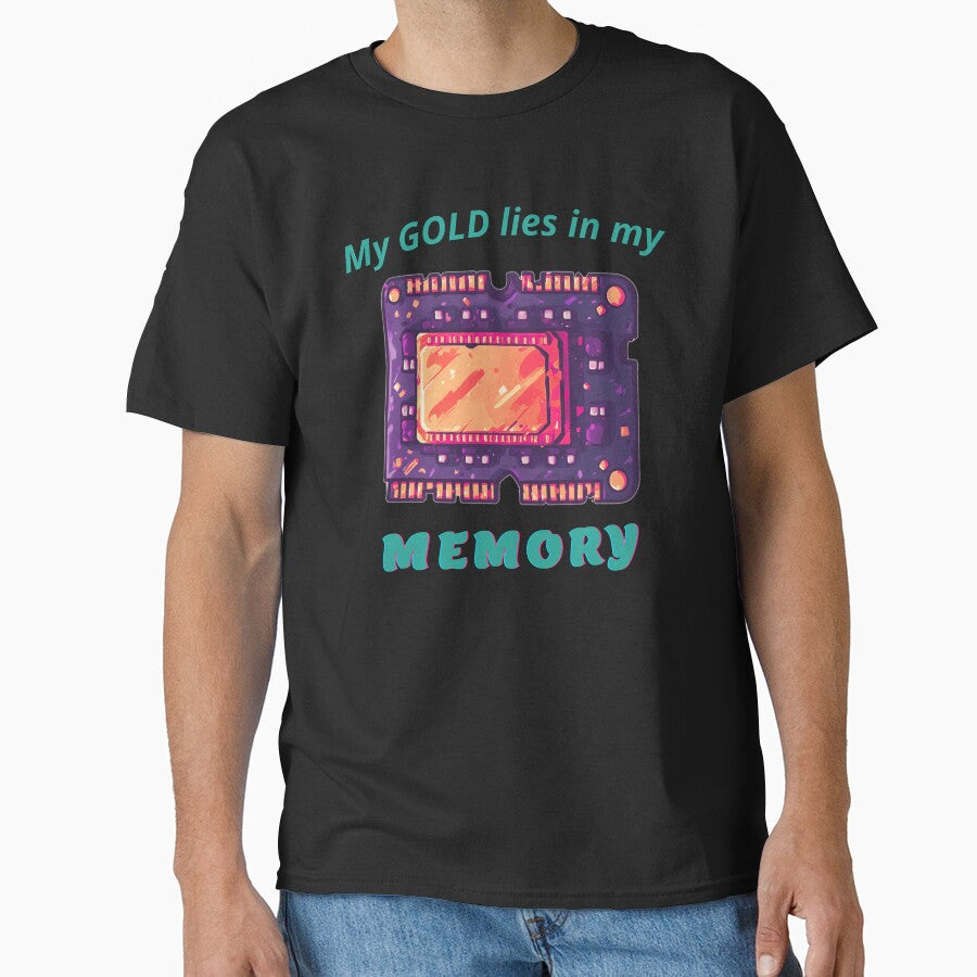 Gold Memory RAM, a computer gift, for the geek and computer lover by PiperParrot