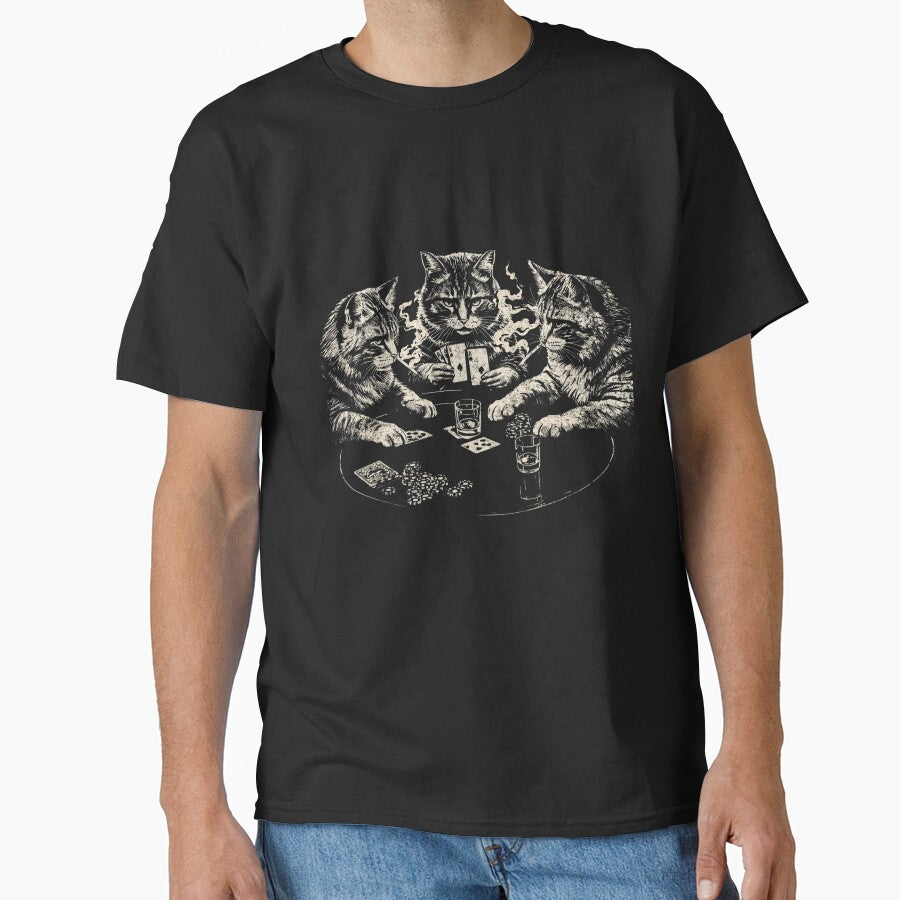 Vintage Cats Playing Poker by Nacho Average Designs