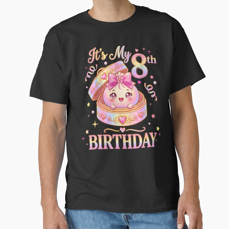 It's My 8Th Birthday Girl Dumpling Kawaii Anime 8 Year Old by ripgoatclothing