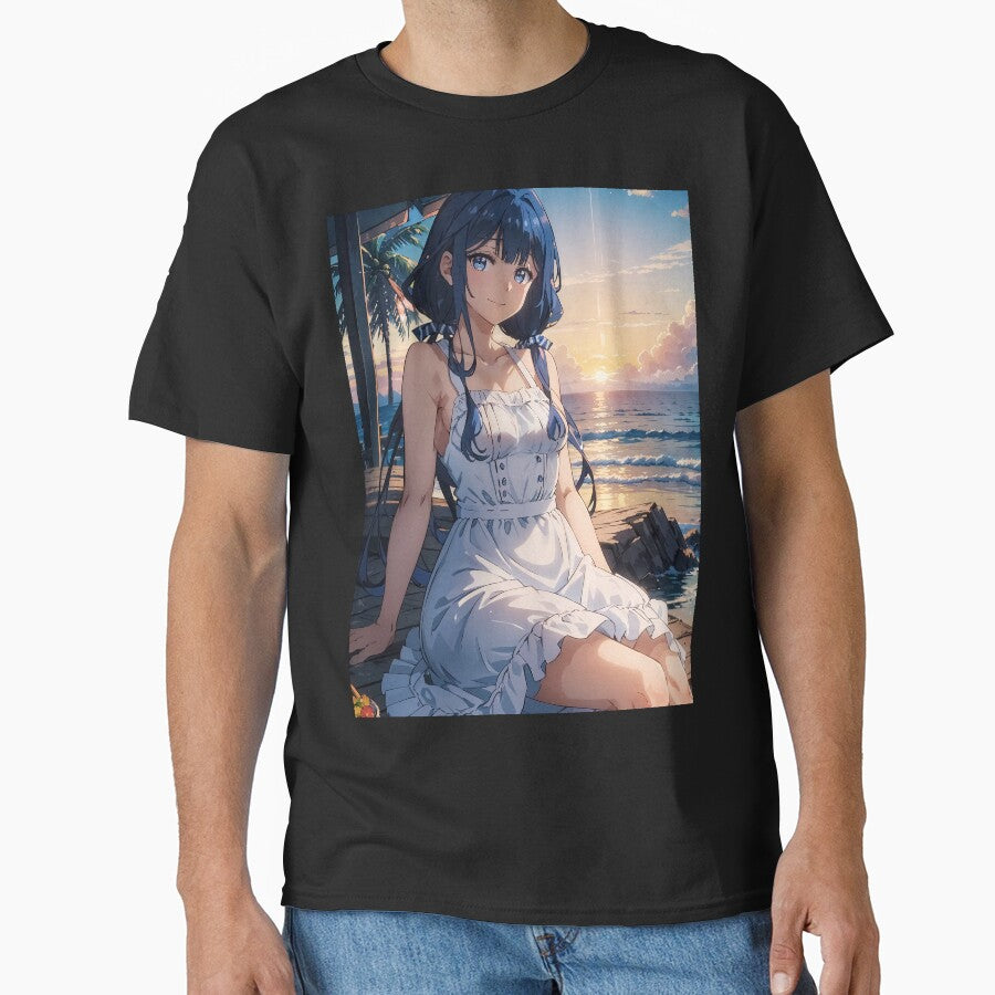 Aki Adagaki White Dress Sunset Masamune kun Revenge Anime by TorbenKuhano
