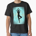 Yoga Pose Neon Blue Yoga Lettering by SoccaTamam