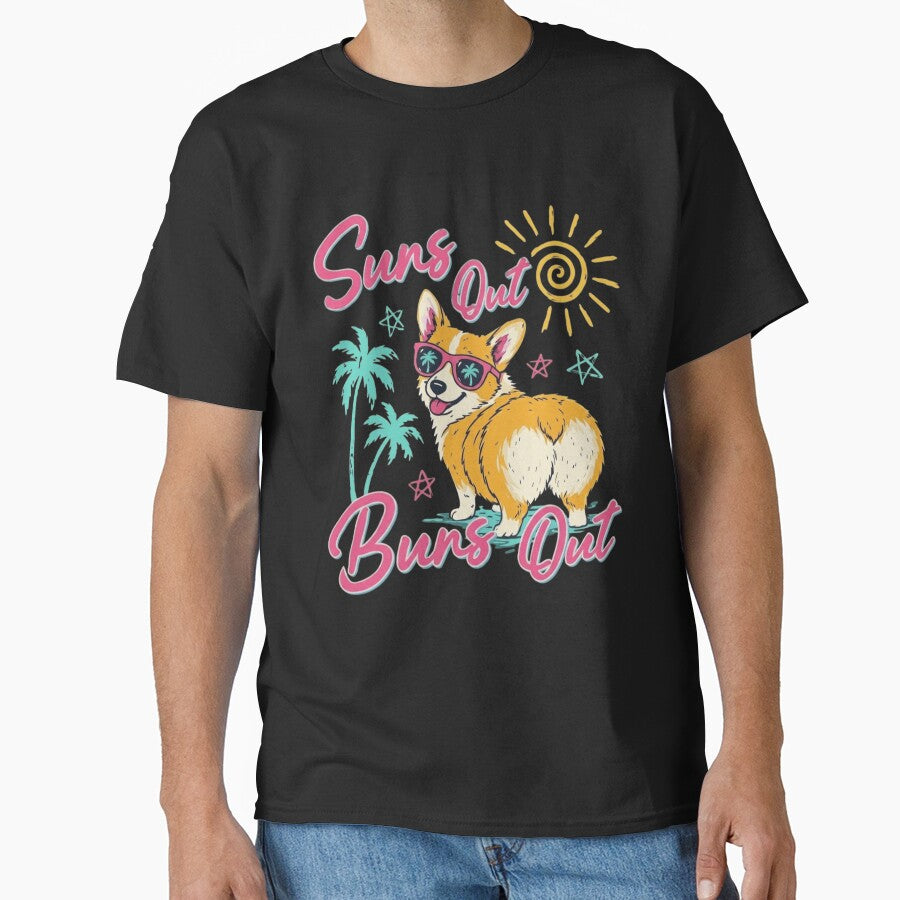 Suns Out Buns Out Funny Corgi Summer Beach Dog Lover by haitrieuic96