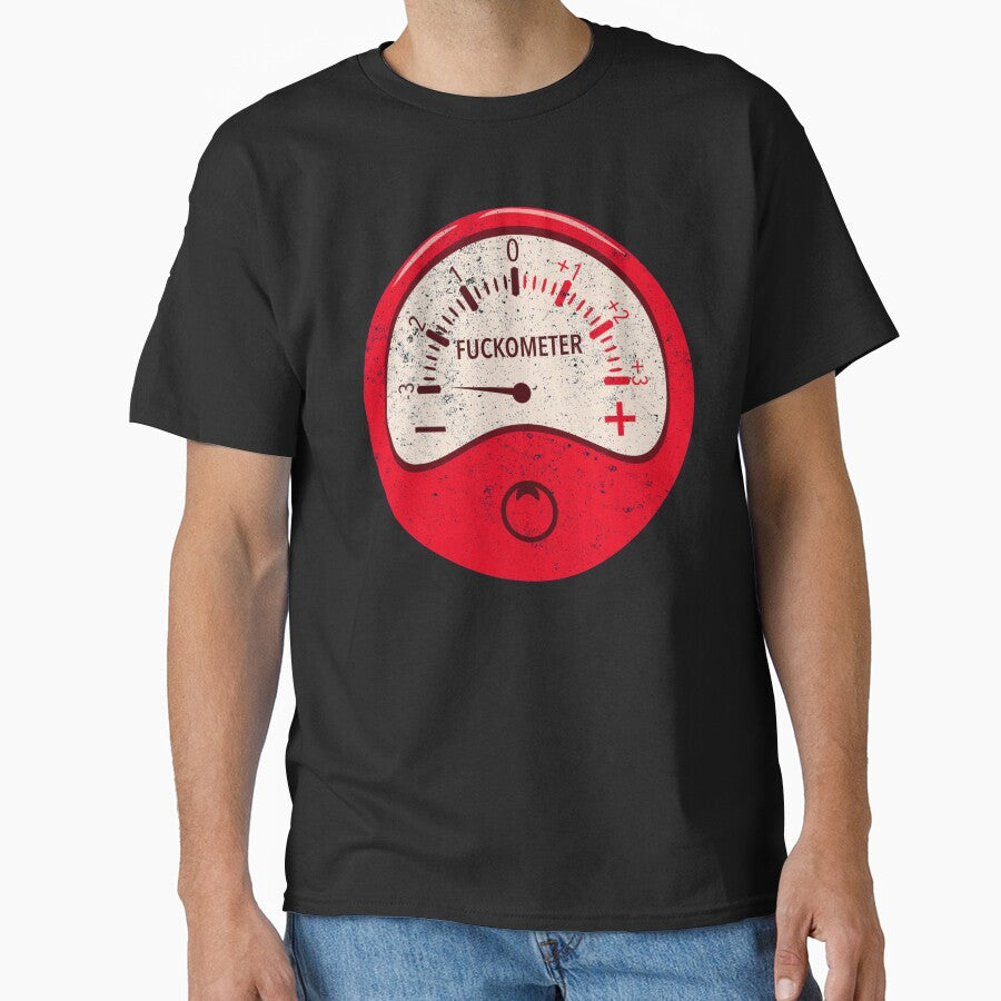 Red Fuckometer Retro Vintage Distressed Patch Gauge Speedometer by GraphifyArt