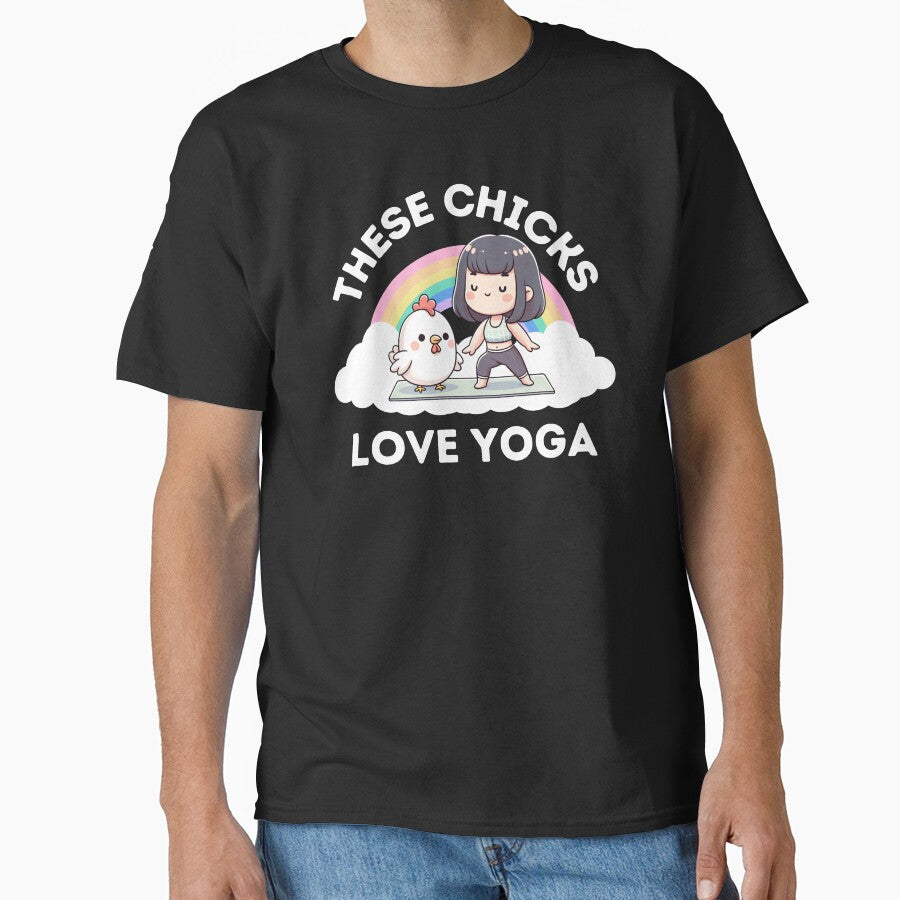Funny Yoga Girl Chicken Chick by DivineMovement