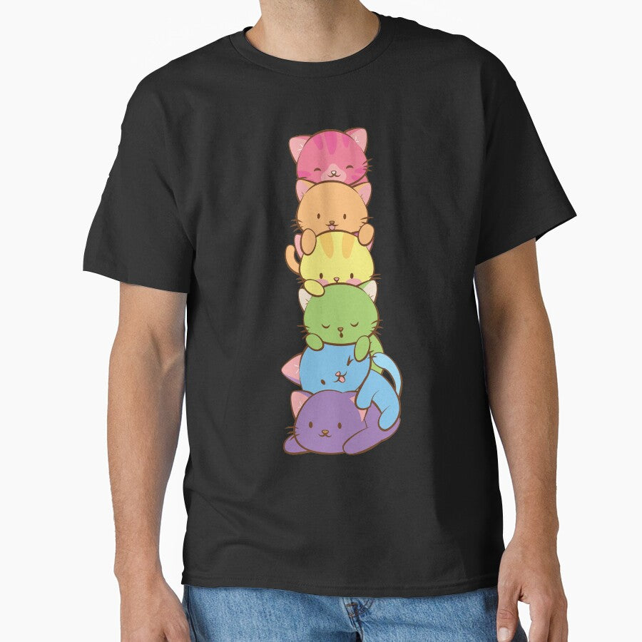 LGBT Gay Pride Flag Kawaii Rainbow Cats by Irene Koh