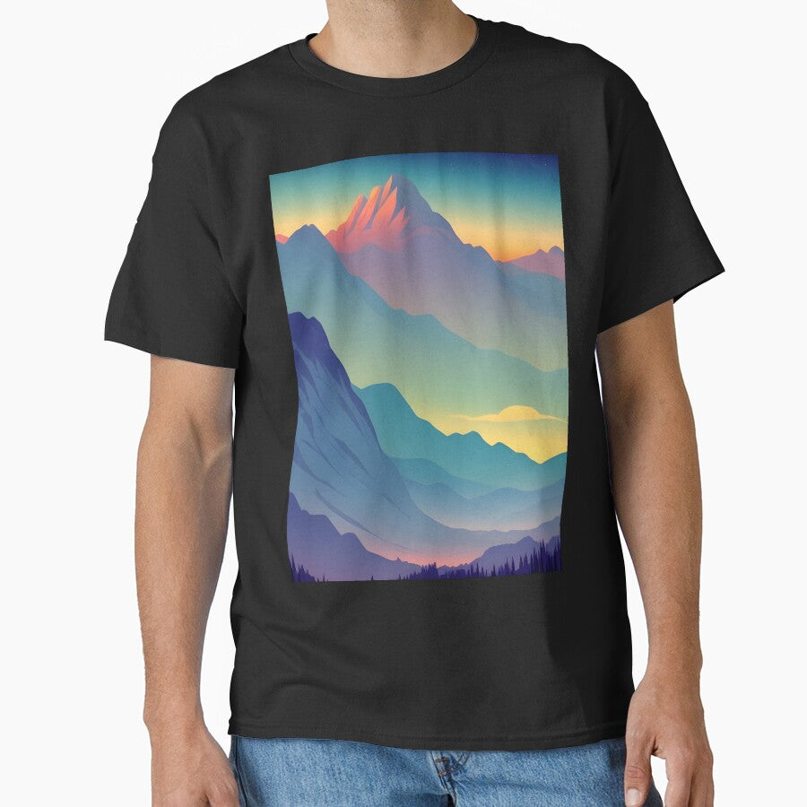 Find the Perfect Minimalist Matte Painting of Beautiful Mountain Landscape in the Bavarian Alps Print for Any Occasion or Gift by supeart