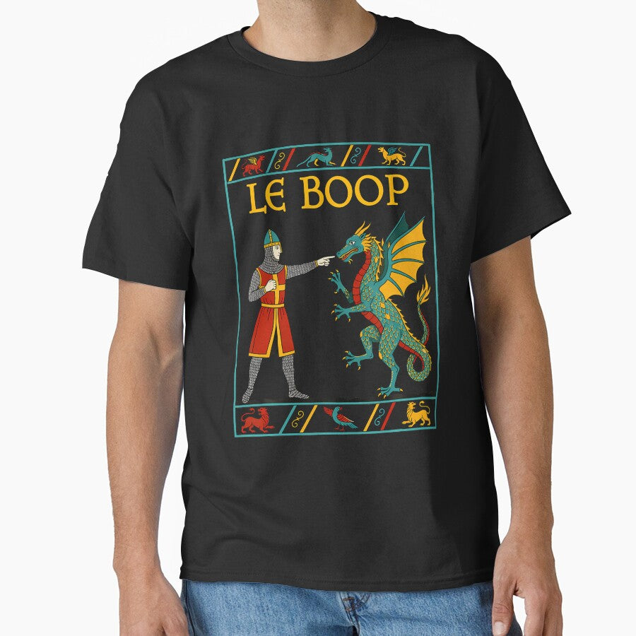 Le Boop Medieval Knight Dragon Fantasy Humor by Mdcazeem