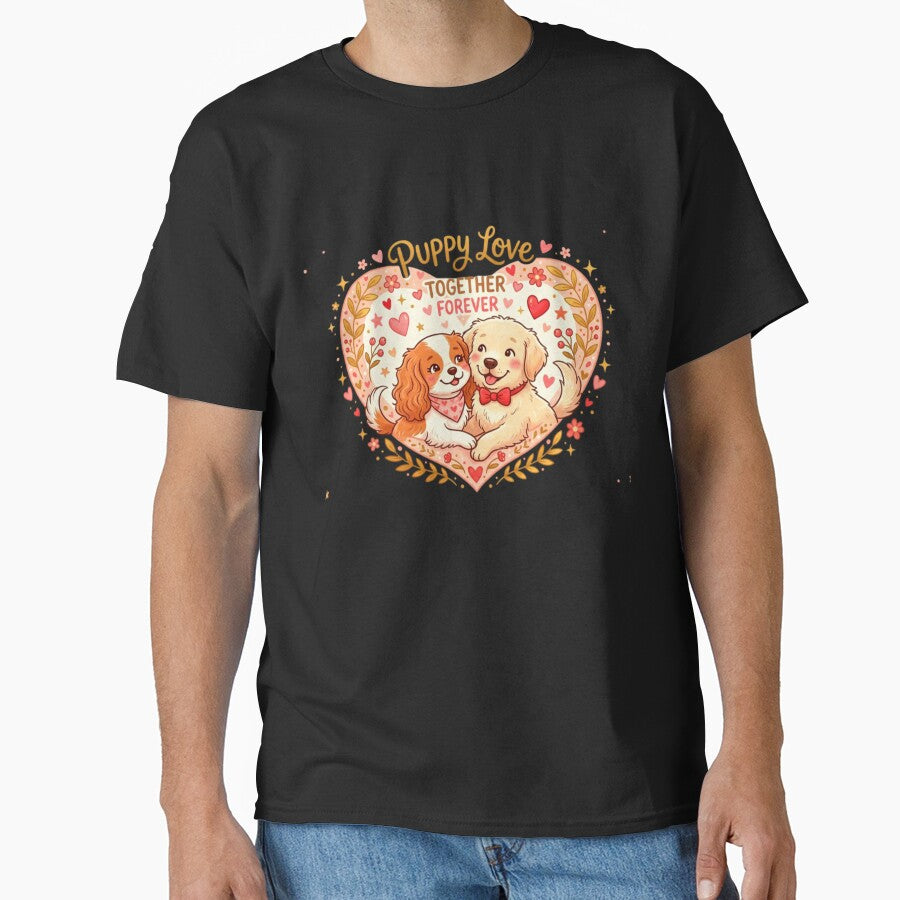 Puppy Love Together Forever - Cute Romantic Puppies by ExploreAura Studio