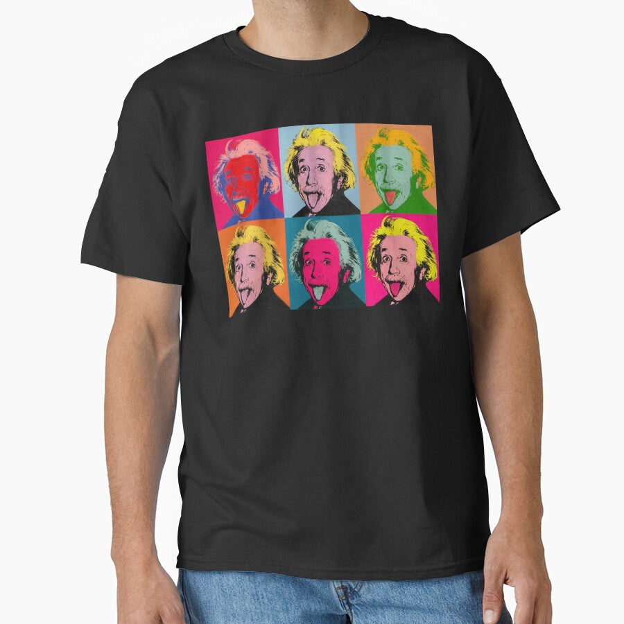 Albert Einstein Pop Art Warhol Style – Colorful Retro Portrait, Modern Wall Art, Vintage Pop Culture Design- Plushiworld™ by PLUSHIWORLDtm