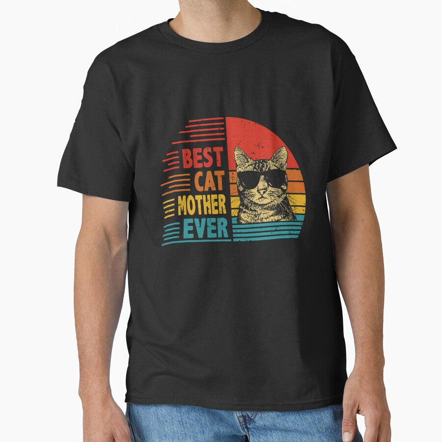Vintage Retro Best Cat Mother Ever Funny Cat Lover Mother's Day Gift by EdwinaEmmanoiCo