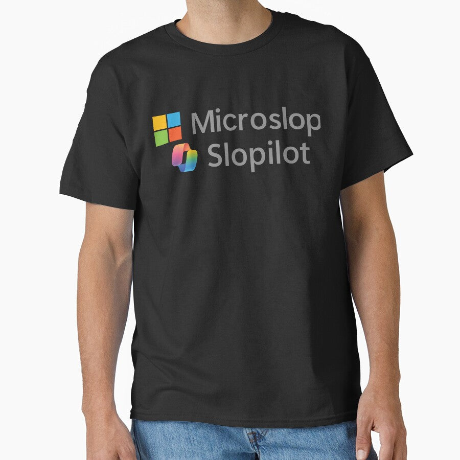 Microslop Slopilot Corporate AI Bloatware AI Slop T-Shirt by thegreat-batsby