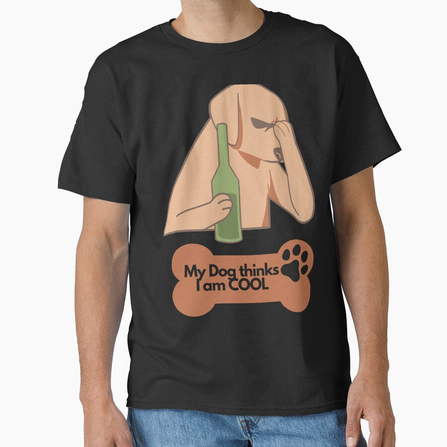 Sarcastic Dog sayings | My Dog thinks I am Cool | Funny Dog Lover design | Dog Lover Vibrant colorful design by FitBeast