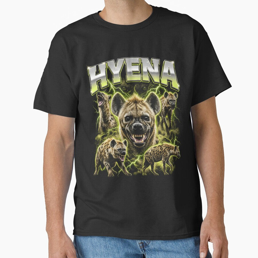 Hyena Wildlife Collage Art by OceanBandwear