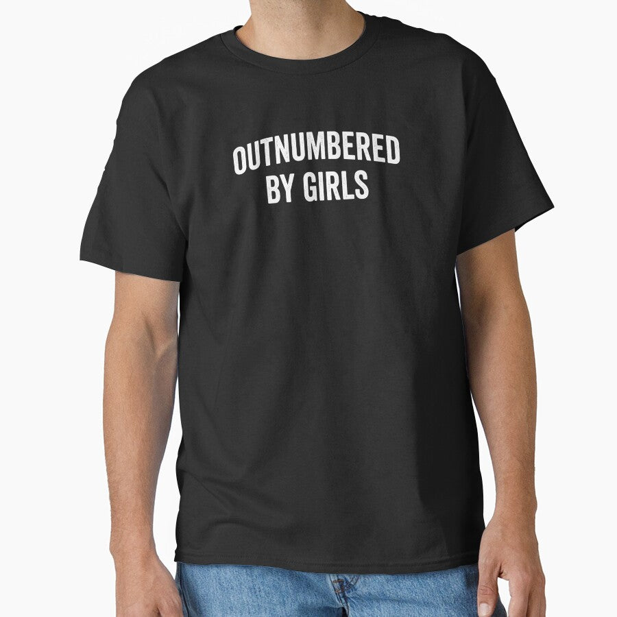 Outnumbered by Girls Funny Dad Men Fathers Day by clothesy7