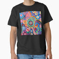 Retro 60s Psychedelic Hippie Vibrant Colorful Art Designs by DEC02