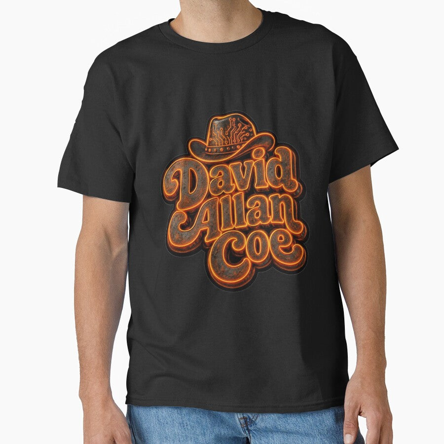 Outlaw Country David Allan Coe Cyber Text Sticker by ArpitDev