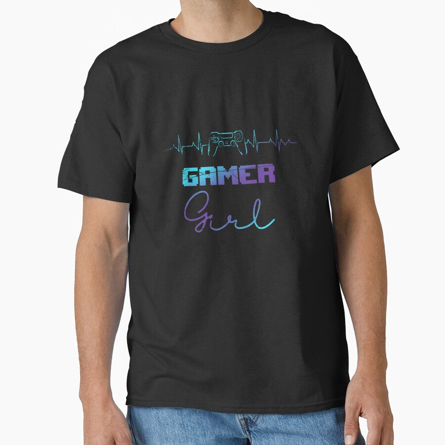 Gamer Women Girls Heartbeat Video Games Controller Gaming by taaddison50