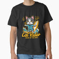 Cat Surf Rider - illustration Essential T-Shirt by Petsyy