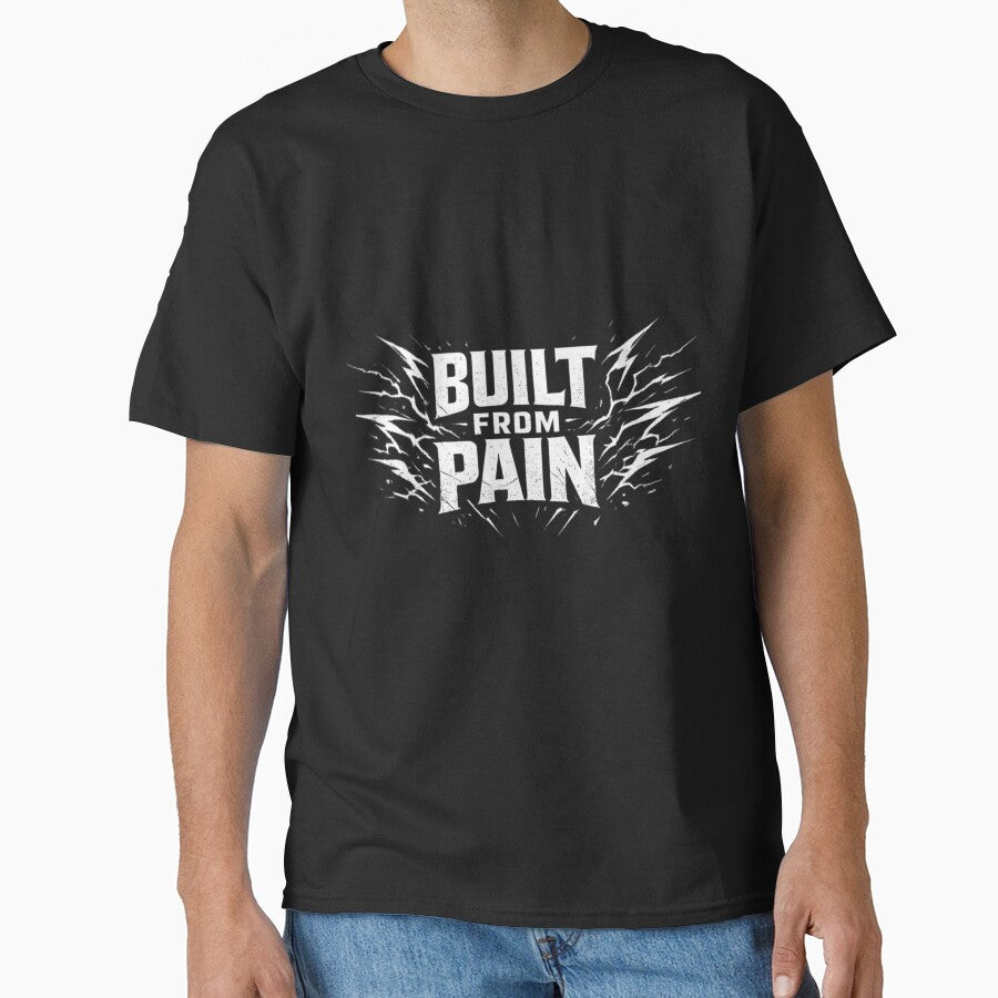 Built From Pain Motivational Gym | Hardcore Fitness Quote by PIXENTRA
