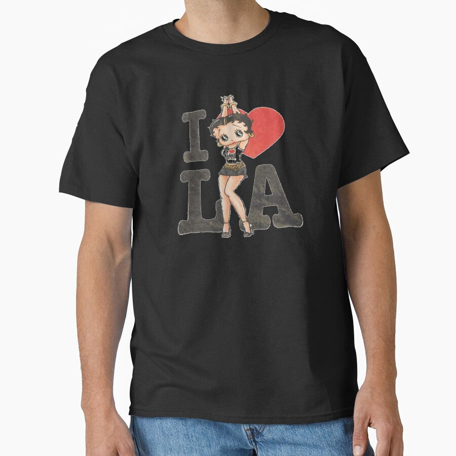 Betty Boop I Love IA Vintage Retro Cartoon Valentine Style Graphic by Turtlazcyx