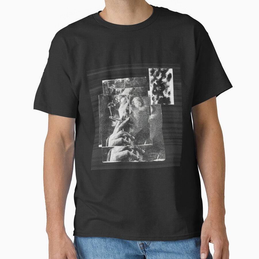 Post Punk Smoking Collage Black White Aesthetic by MetalStudio